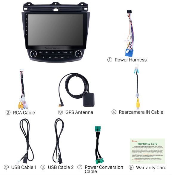 Radio nawigacja Honda Accord 7 2003=2008 Android 13 WiFI Bluetooth
