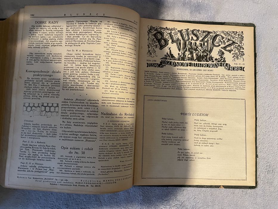 Czasopismo Bluszcz cały rocznik 1925