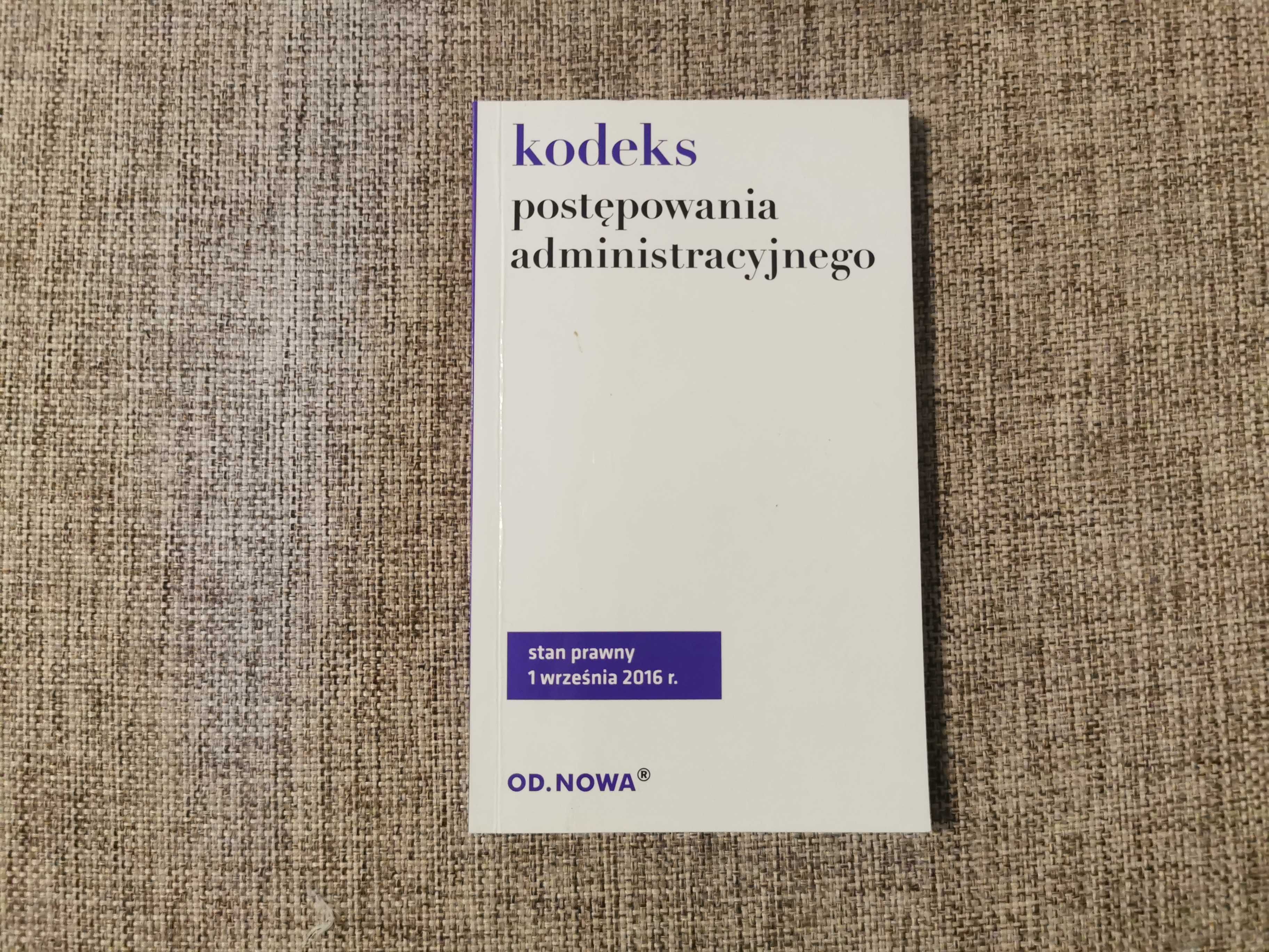 Kodeks postepowania Administracyjnego rok 2016