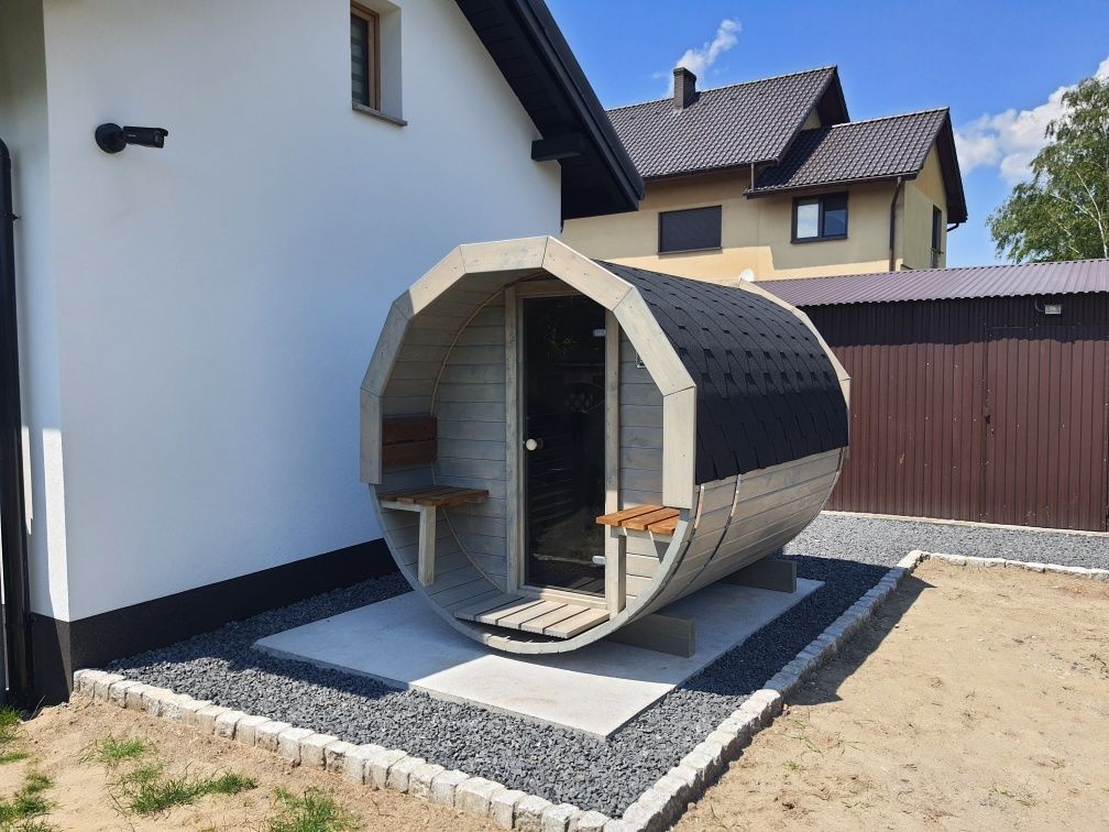 Sauny ogrodowe beczka