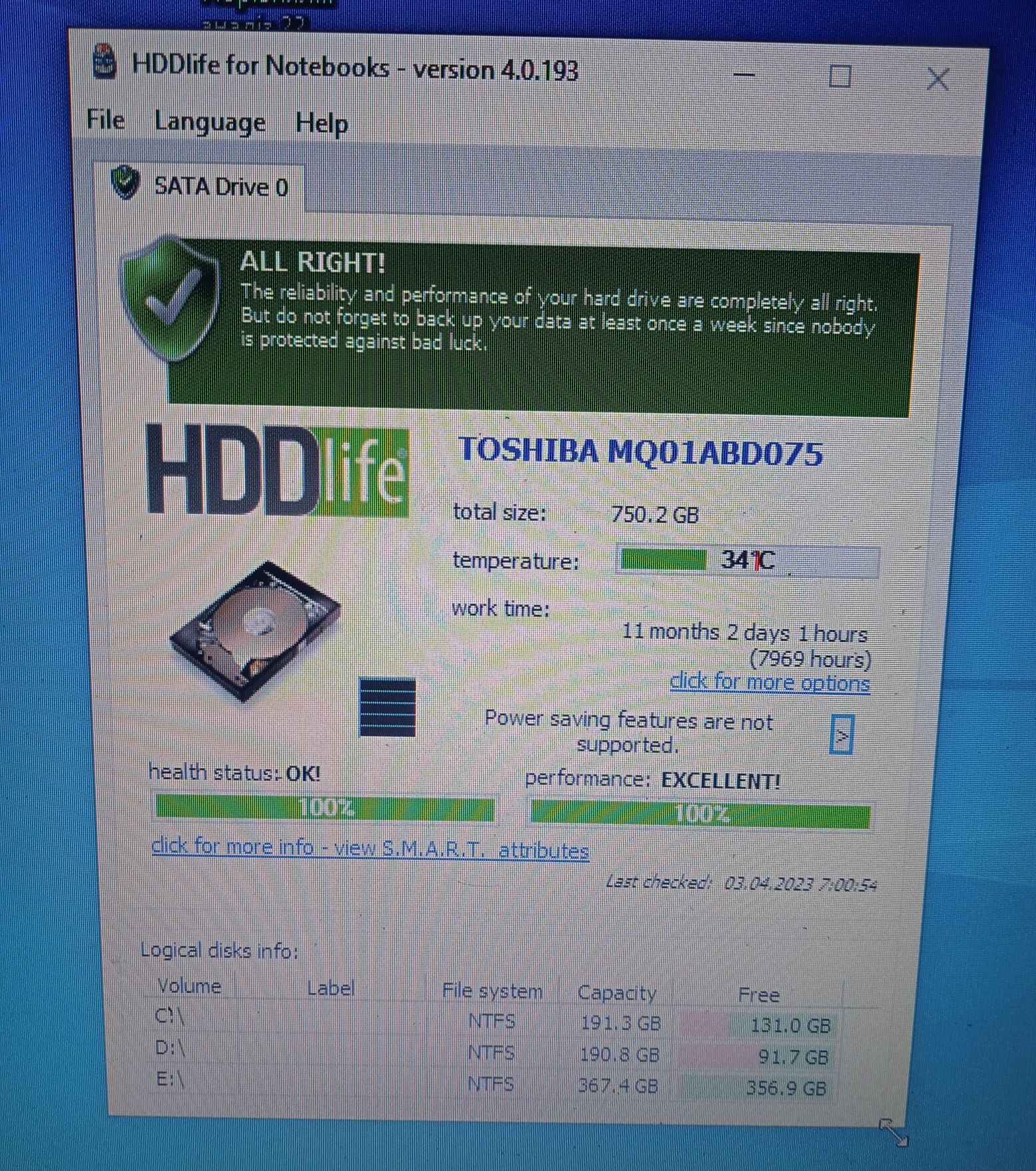 Винчестер жёсткий диск Hdd 750gb Гб ПК ноутбук