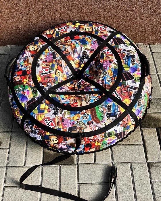 +Тюбінг ватрушка санки тюбинг таблетка плюшка надувний міцний зимовий