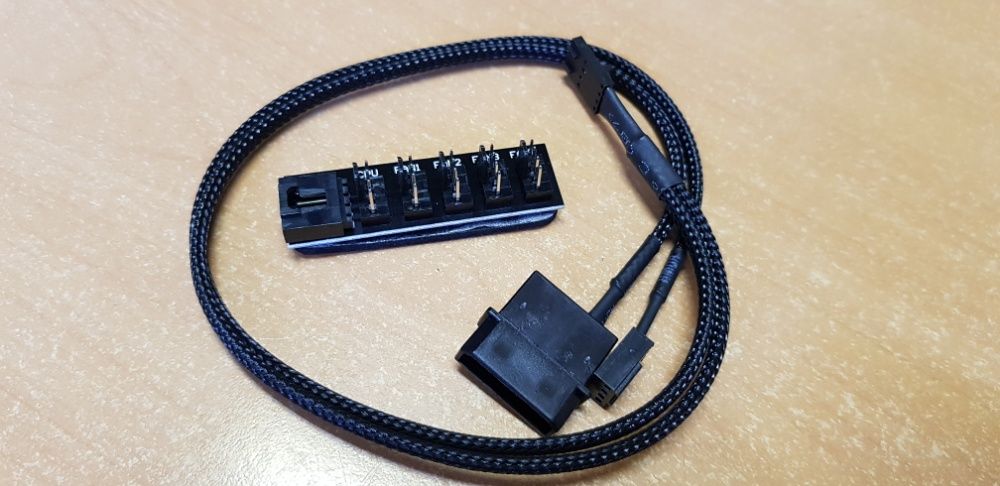 Переходник управляемый MOLEX на 5 кулеров 4 pin 40см hub кулер fan