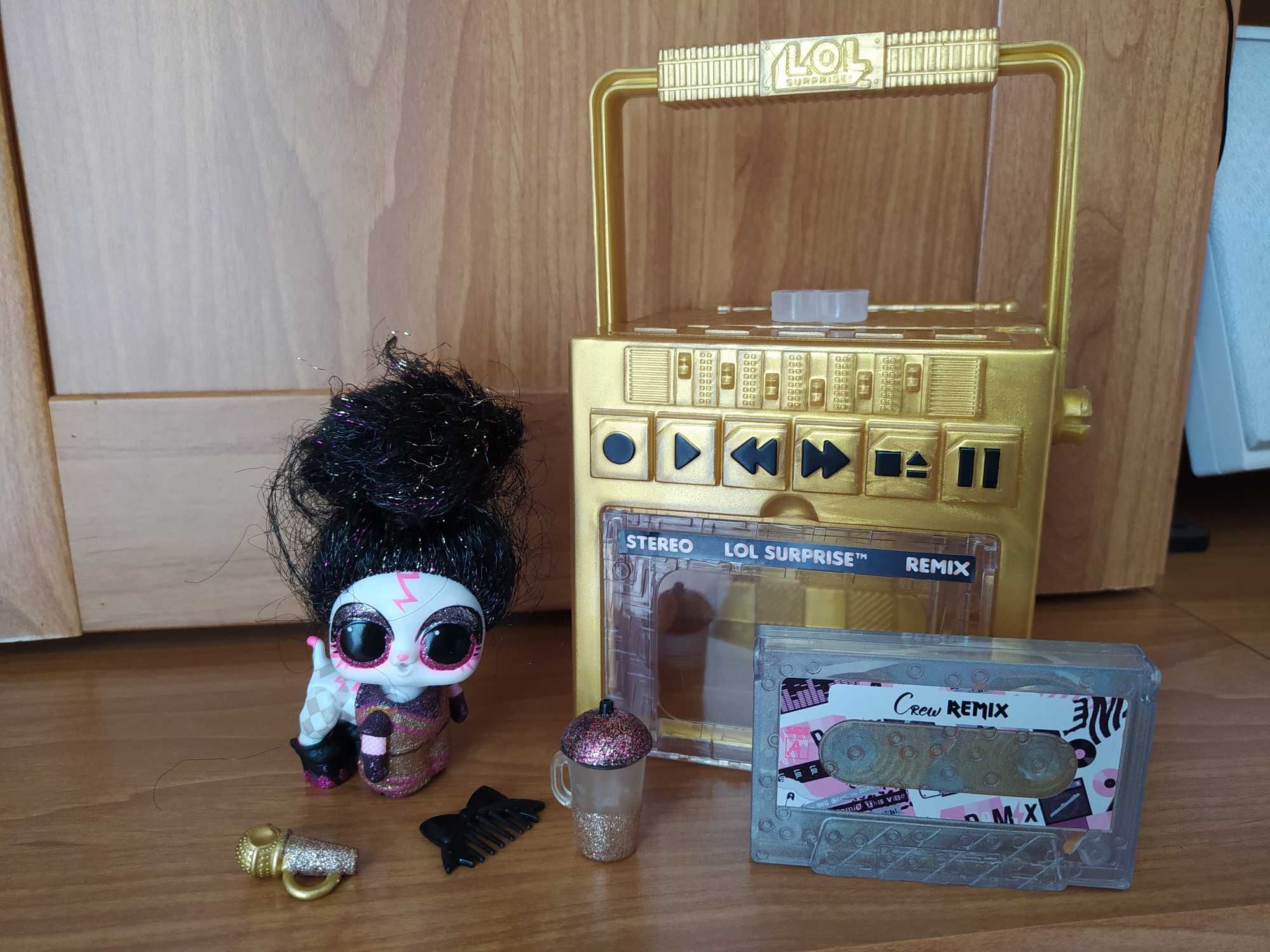 Starkitty + magnetofon boombox pudełko +kaseta LOL Surprise Remix Pets