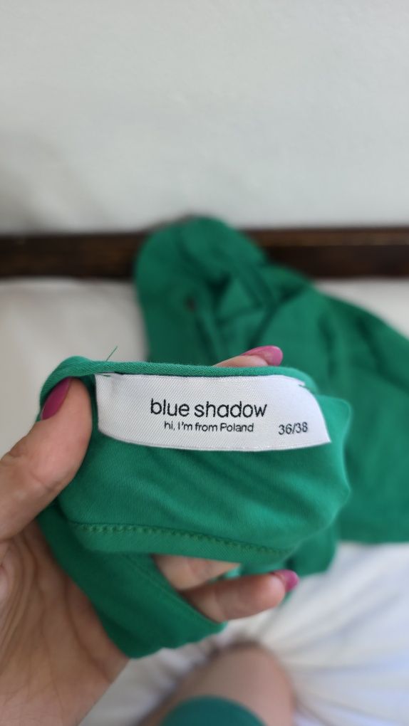 Zielona sukienka maxi blue shadow letnia sukienka boho