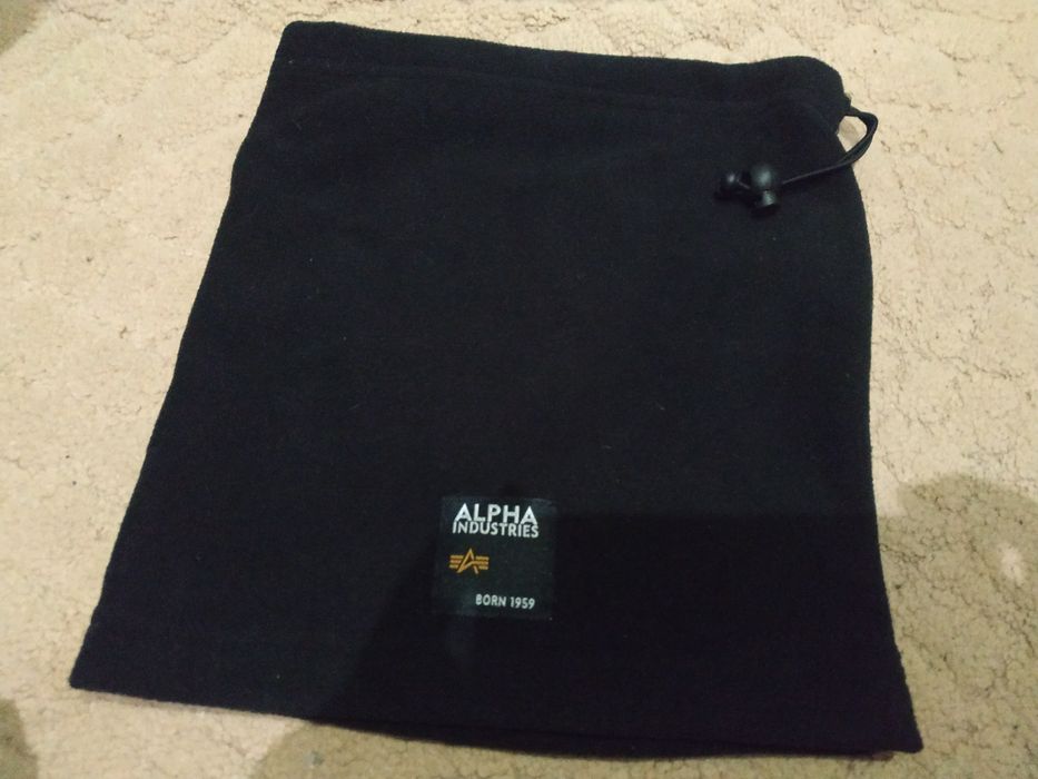 Мужская шапка и бафф горлышко комплект alpha industries 3d beanie orig