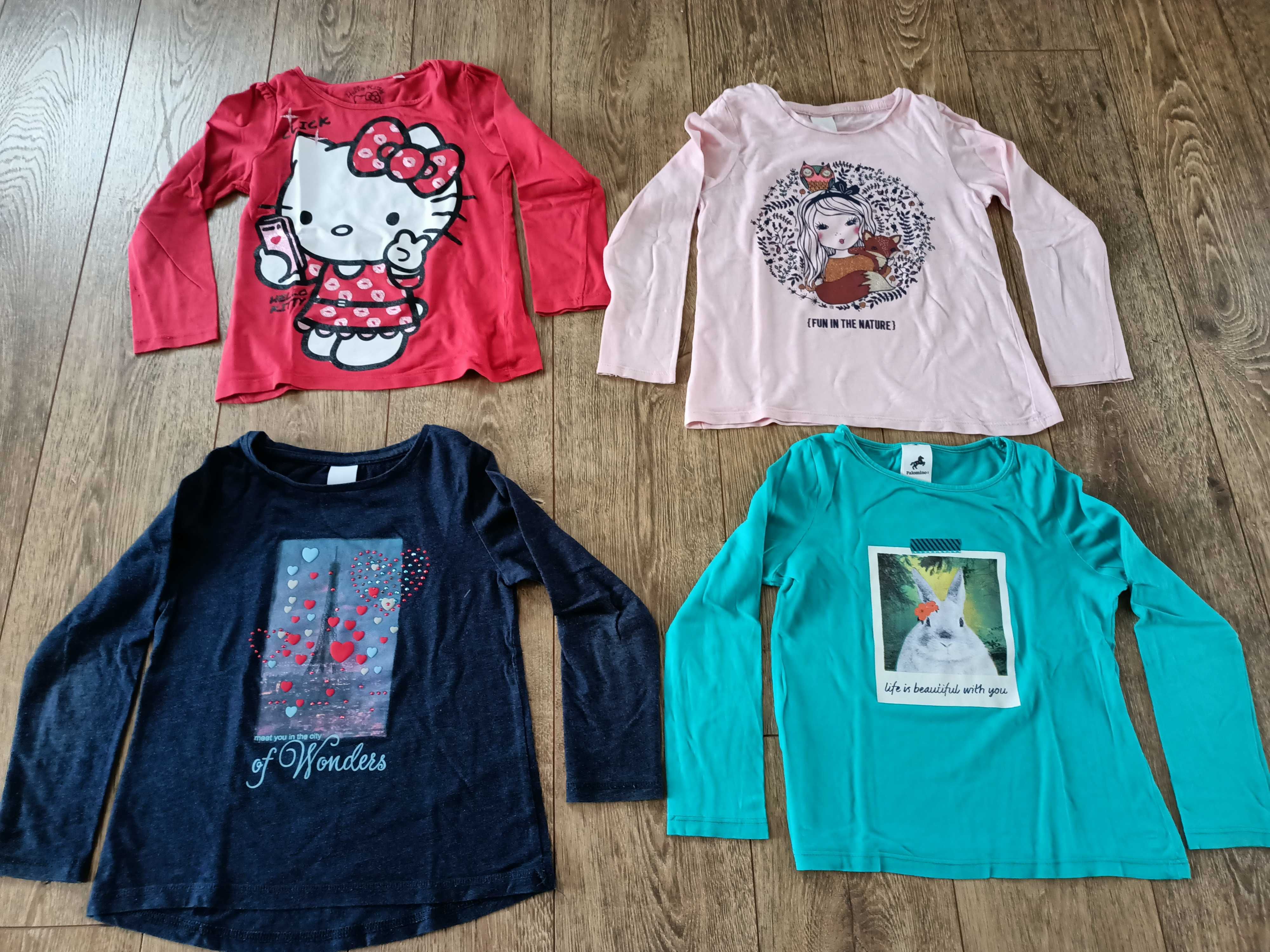 4 bluzki zestaw komplet C&A Hello Kitty 110/116