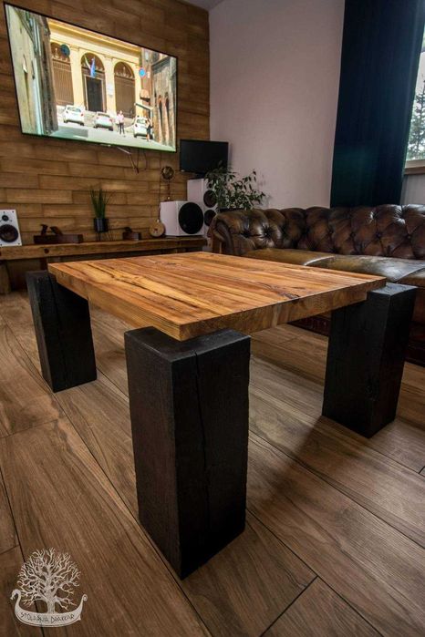 Stolik kawowy, ława, konsola, stare drewno, loft, boho, rustykalna,