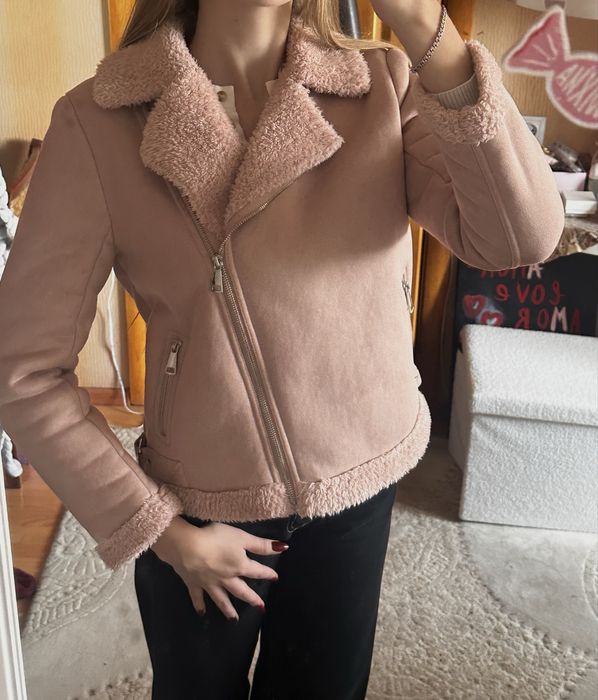Укорочена дублянка з замши