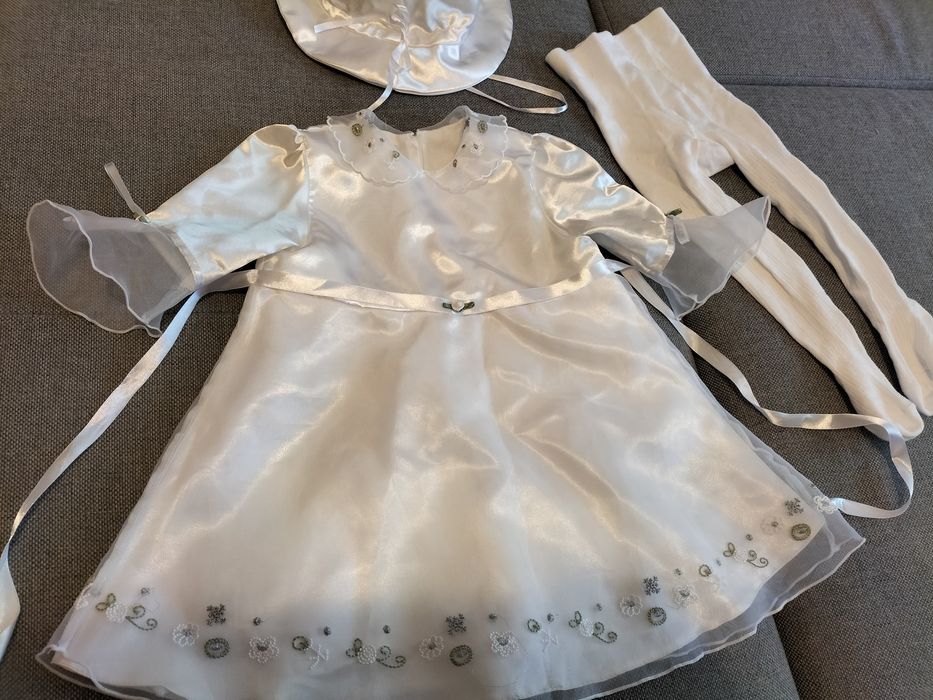 Komplet sukienka do chrztu 74/80