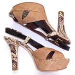 Босоножки Dolce & Gabbana 38 24,4 см. кожа питона женские туфли