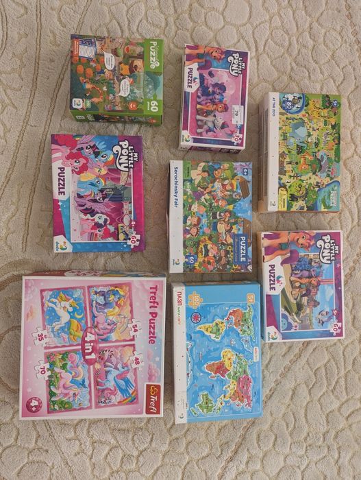 Пазли Dodo 100 60 80 Dodo зоопарк pony Dodo карта світу Trefl 4 в 1