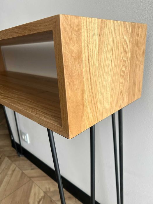 Konsola dębowa Celebes 80cm x 30cm x 91cm LITE DREWNO
