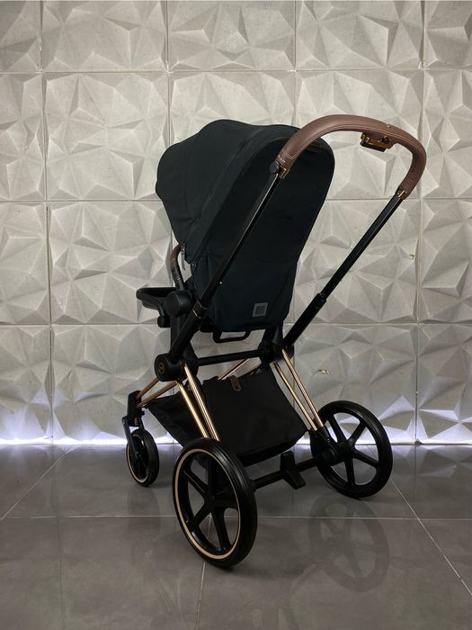 Cybex Priam 4.0 4w1 Deep Black Czarno Różowe złoto