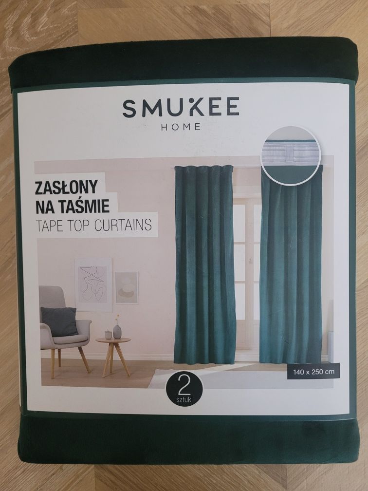 Zestaw zasłon na taśmie