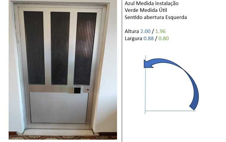 Portas de alumínio diversas dimensões