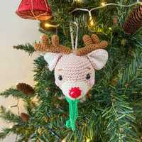 Figuras em crochet feito á mão para arvore de natal