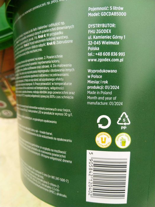 OKAZJA Impregnat do drewna kolor MAHOŃ 5L zabezpiecza chroni