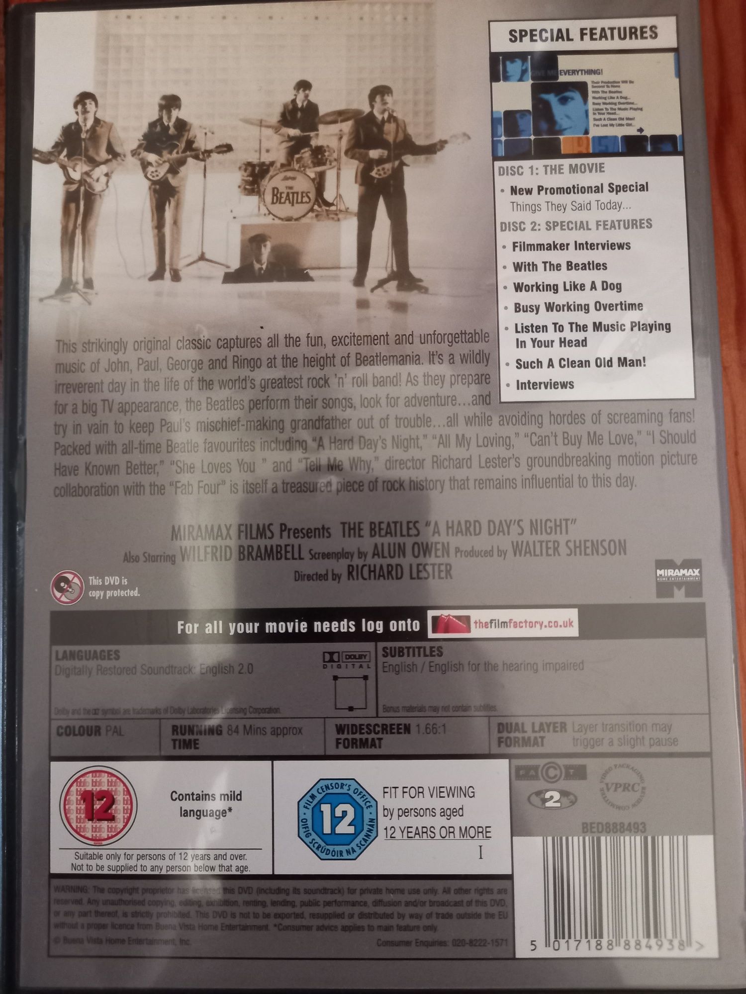 Dvd Beatles a Hard day's night