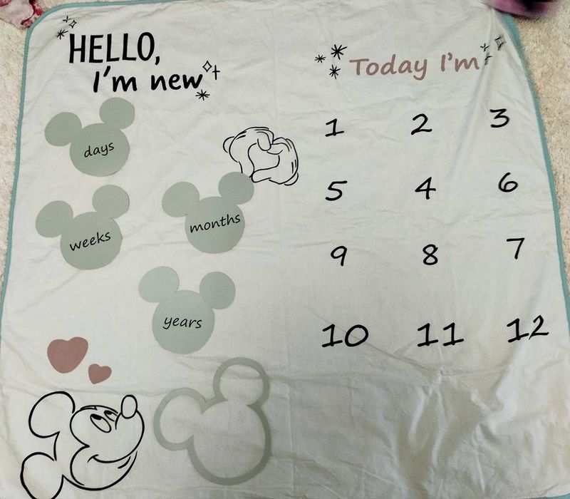 Килимок для фотосесій від 0 до 1 року.