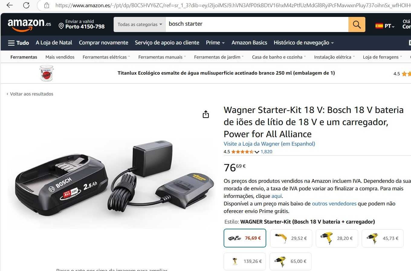 Kit Carregador AL 18V-20 e Bateria 2.5Ah Bosch