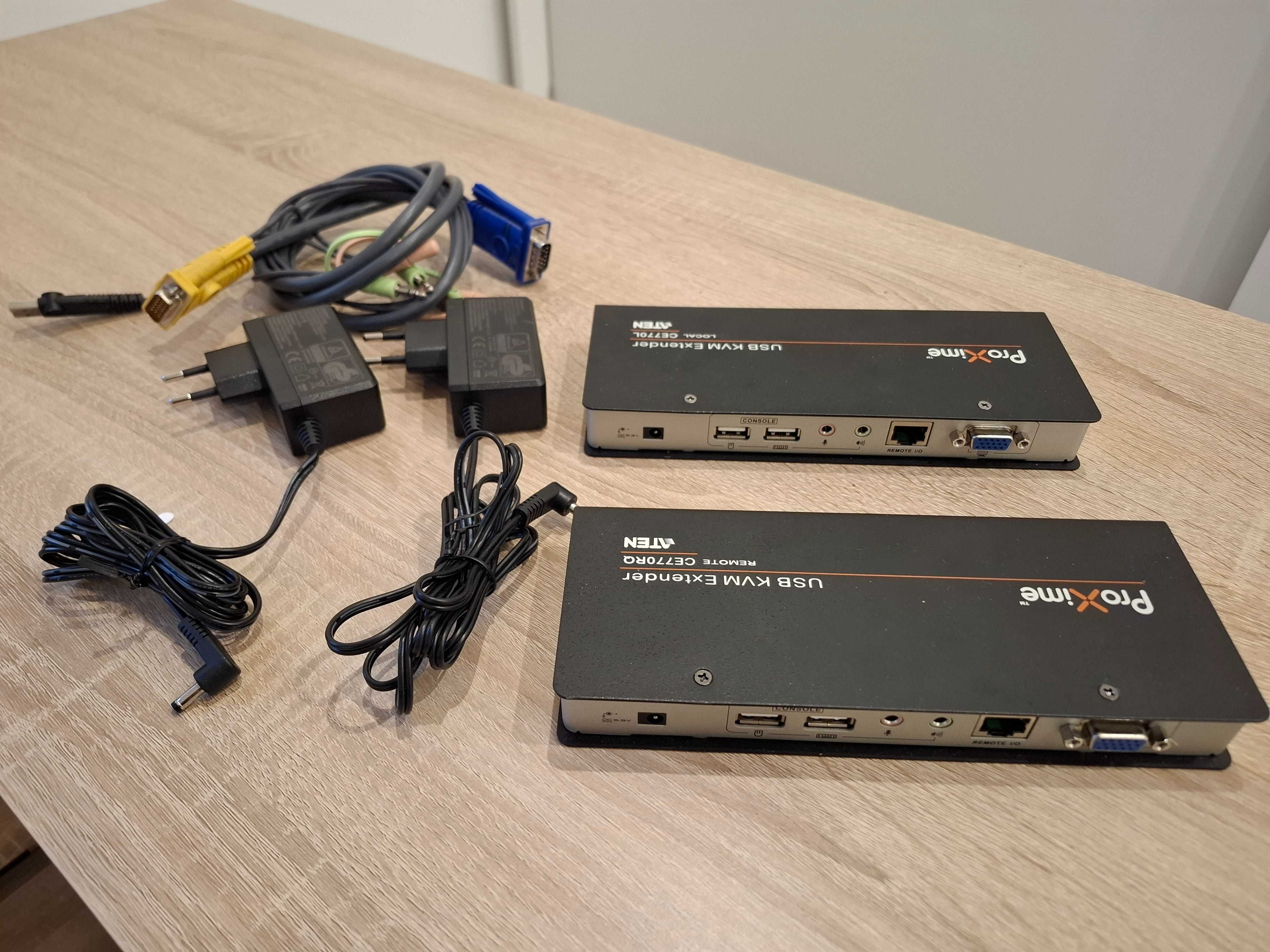 Aten CE770 - przedłużacz (ekstender) KVM USB VGA/Audio Cat 5 do 300m