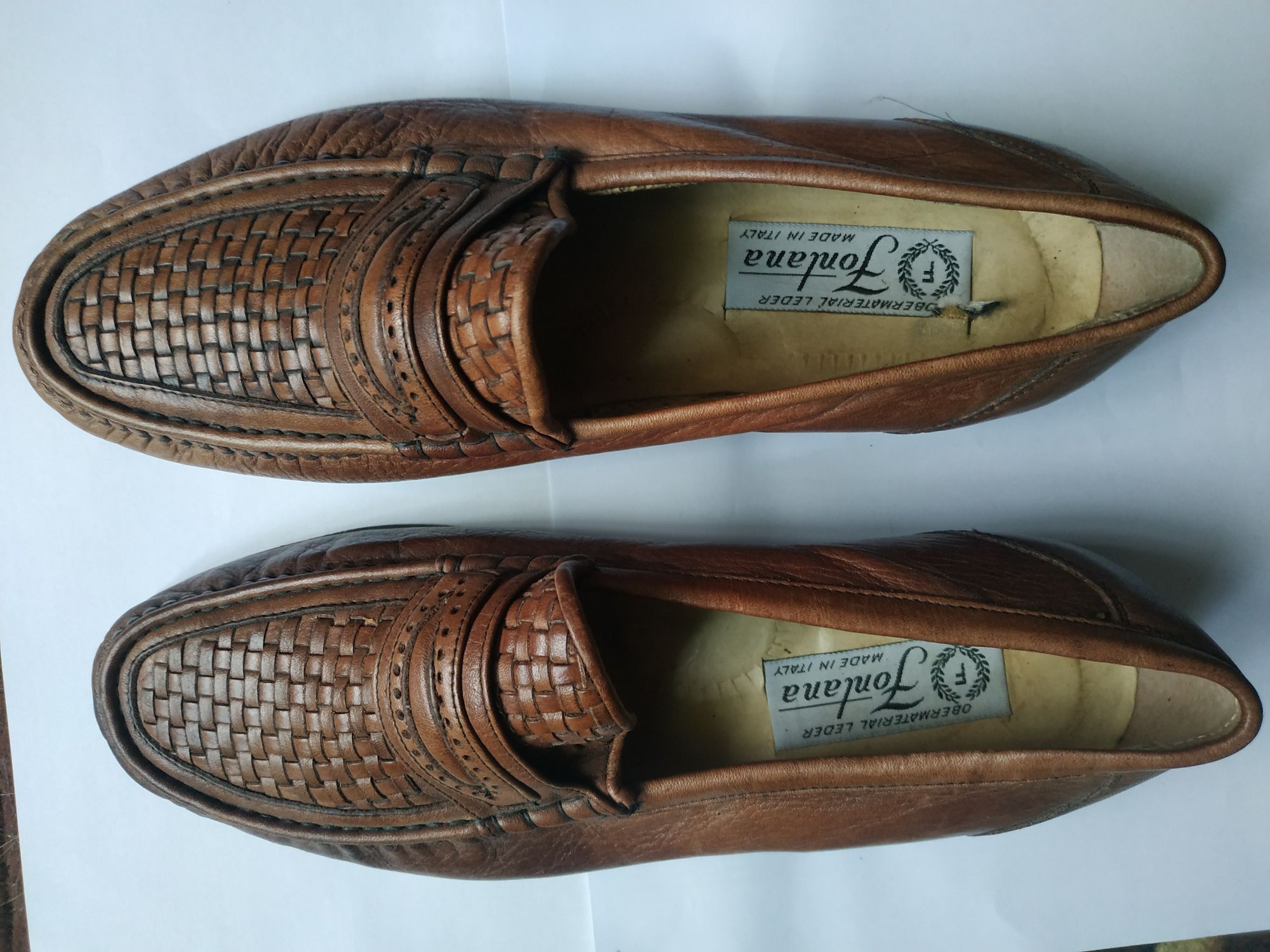 Skórzane włoskie buty wsuwane 39 nowe