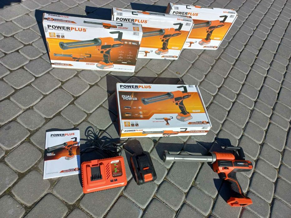 Акамуляторний пістолет для силікону powerplus powdp7050 пістолет