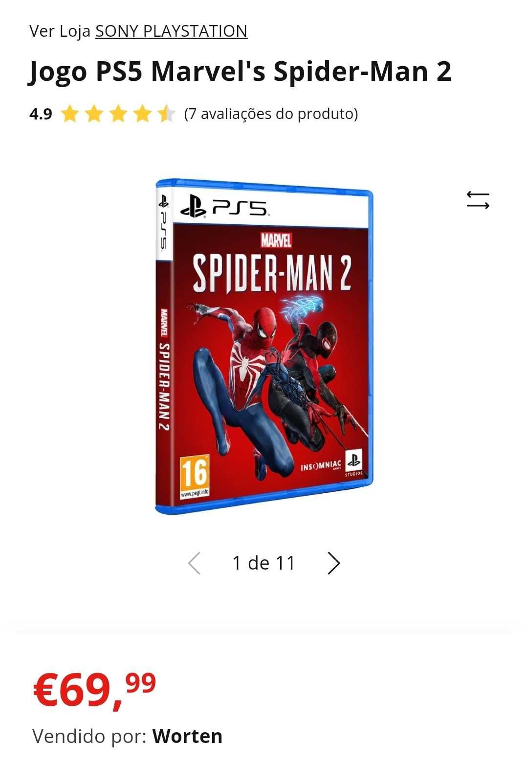 2 jogos do Spider man Ps5