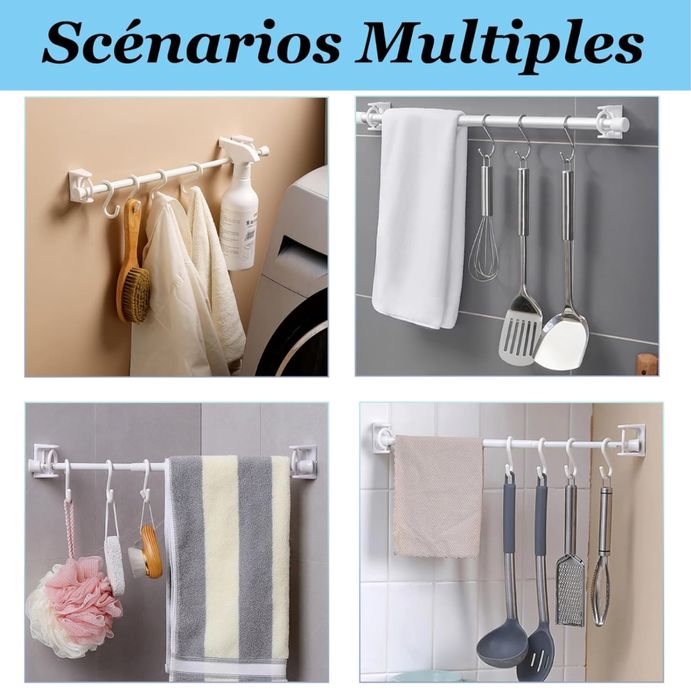 Wspornik do wieszania drążka/karnisza bez wiercenia