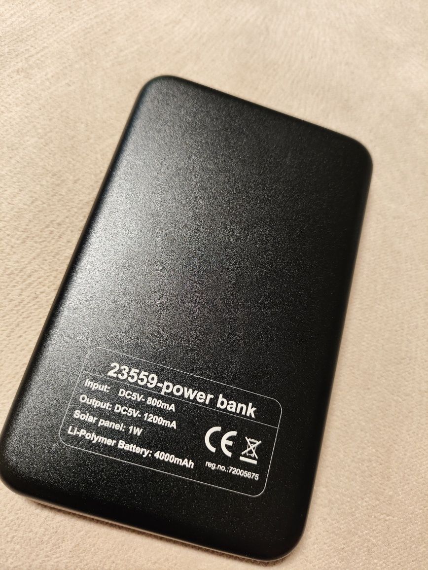 Power bank 4000 mAh ładowany słońcem