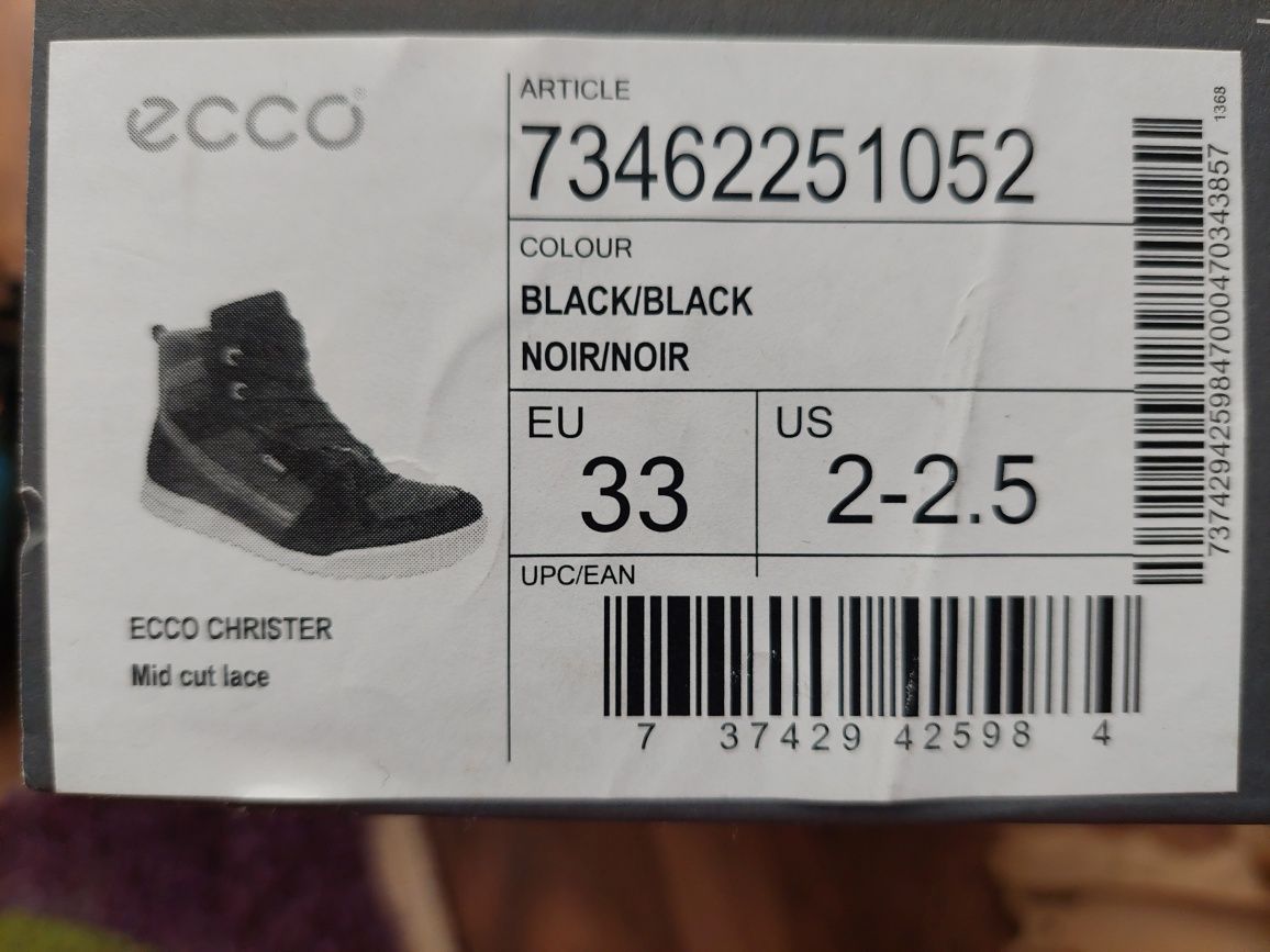 Ecco christer mid cut lace r. 33 Goretex