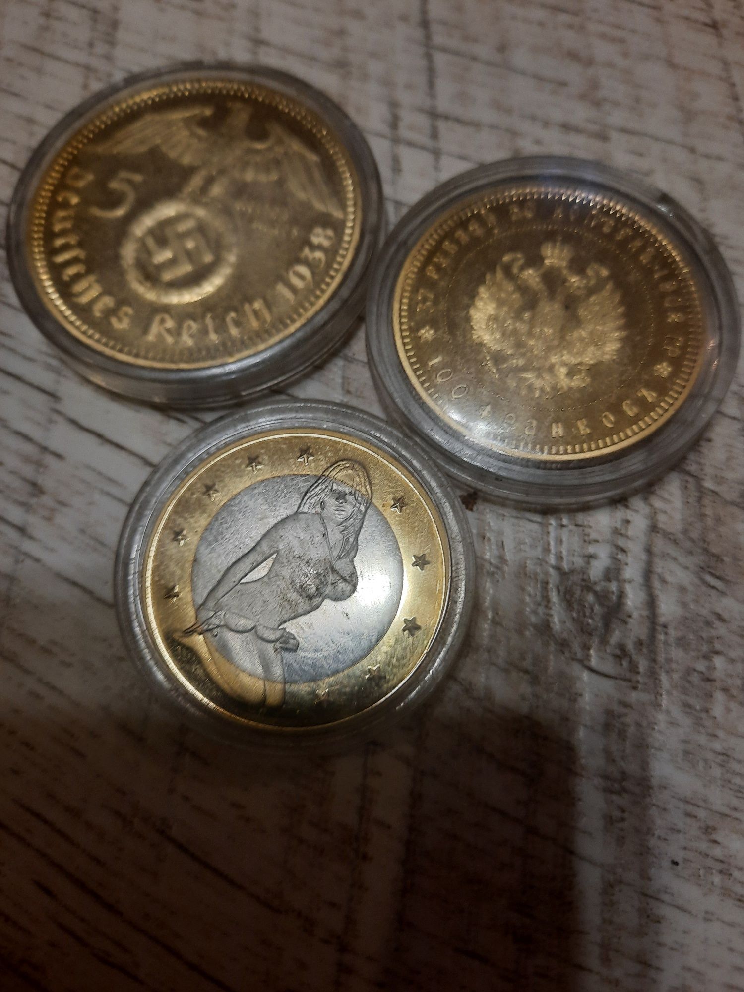 Сувениры монет крытые серебром и золотом