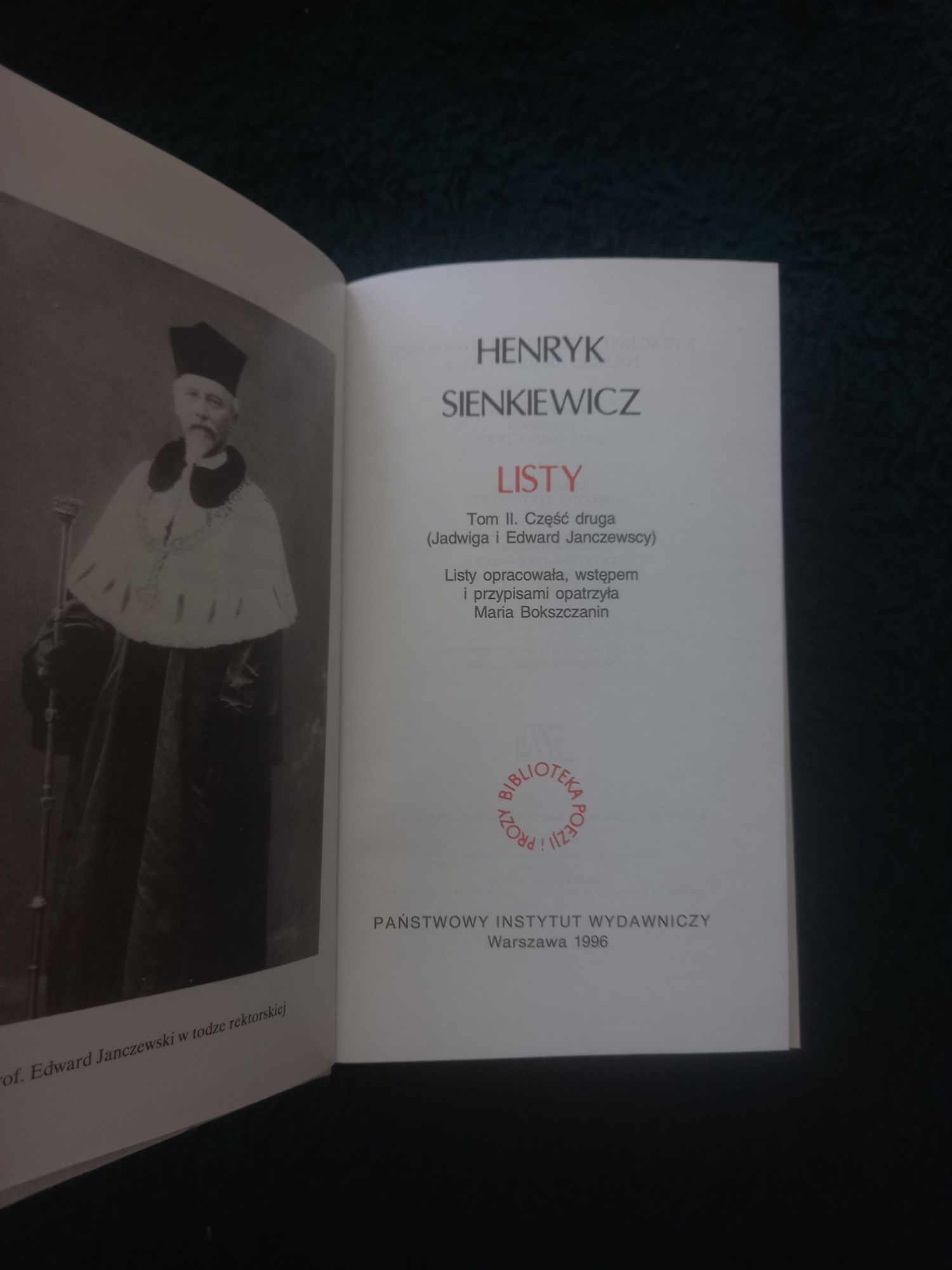 Henryk Sienkiewicz Listy Tom II, twarda oprawa