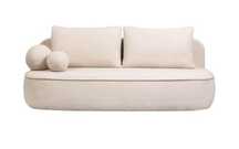 Kanapa sofa boucle z funkcją spania i pojemnikiem