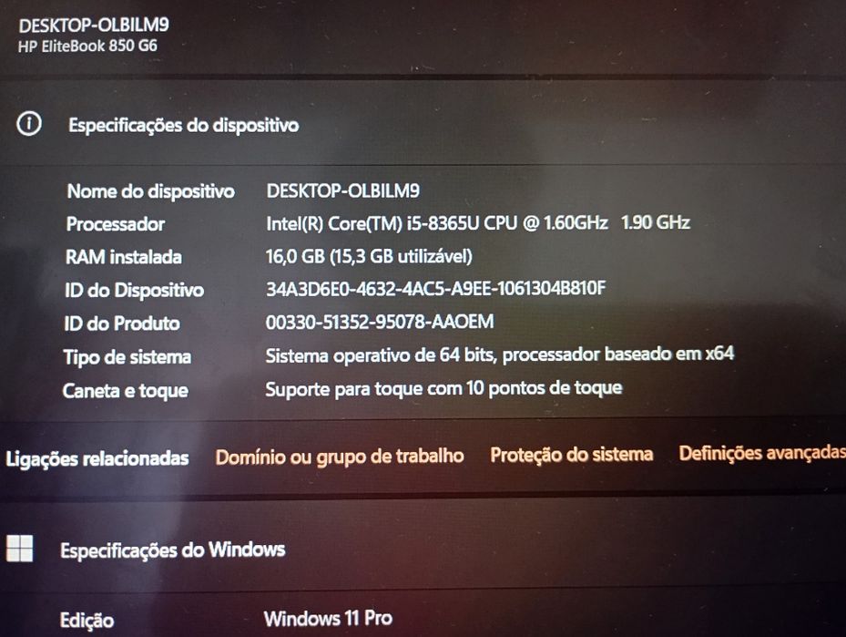 HP EliteBook 850 G6 15" Core i5 16GB  1 TB