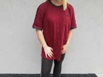 UMBRO t-shirt oversize z lampasami bawełniany, bluzka, koszulka M XXL