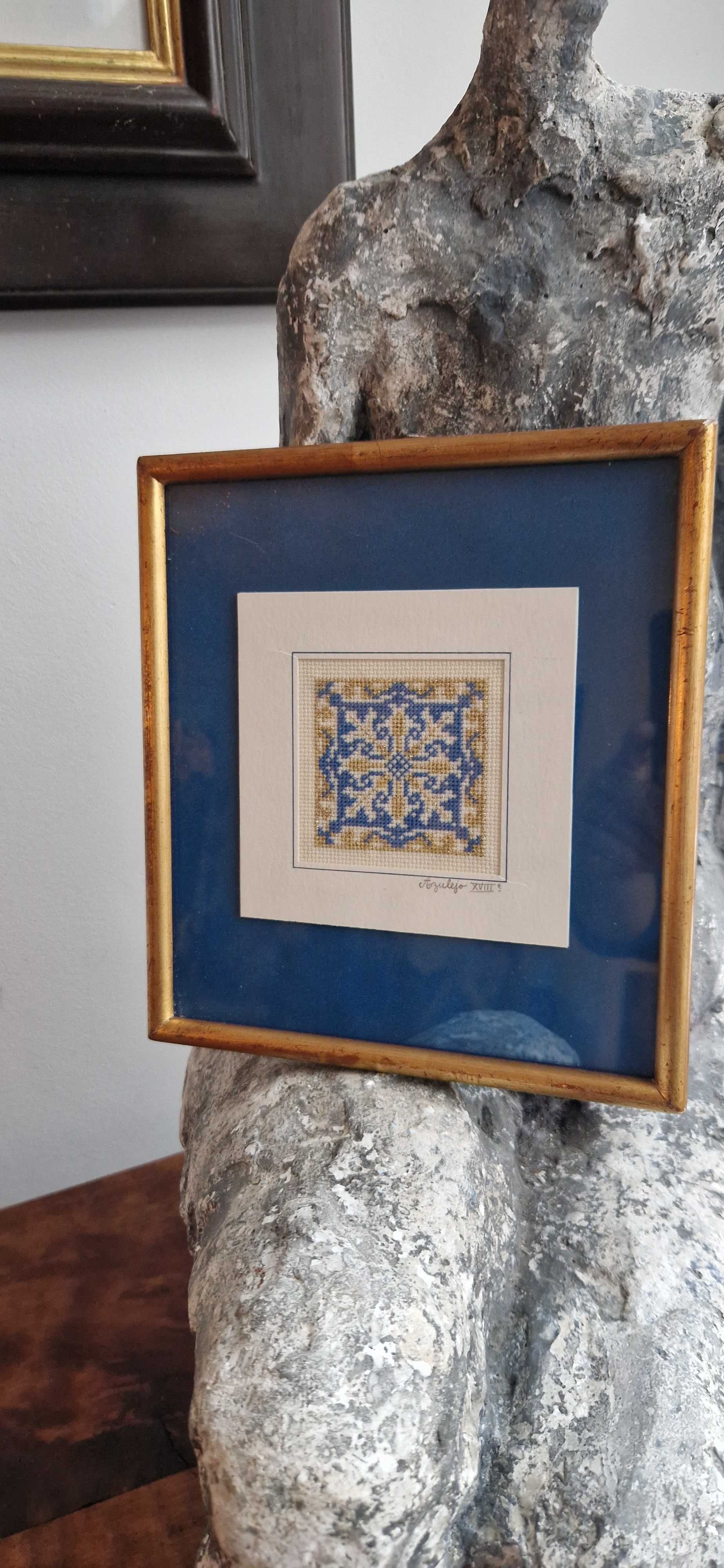 Haft mandala antyk dekor Azulejo XVIII PORTUGALIA