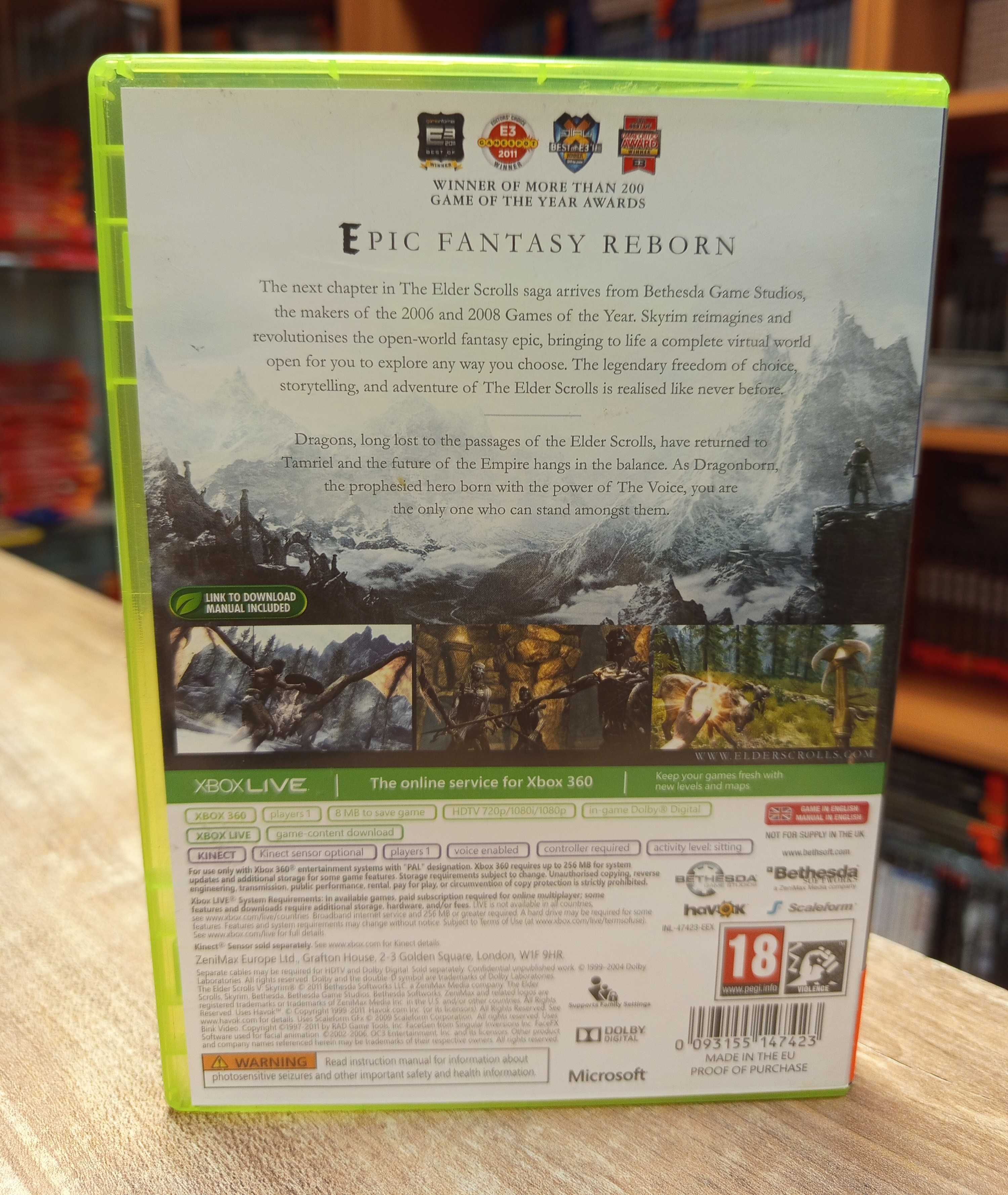 The Elder Scrolls V: Skyrim XBOX 360,  SklepRetroWWA