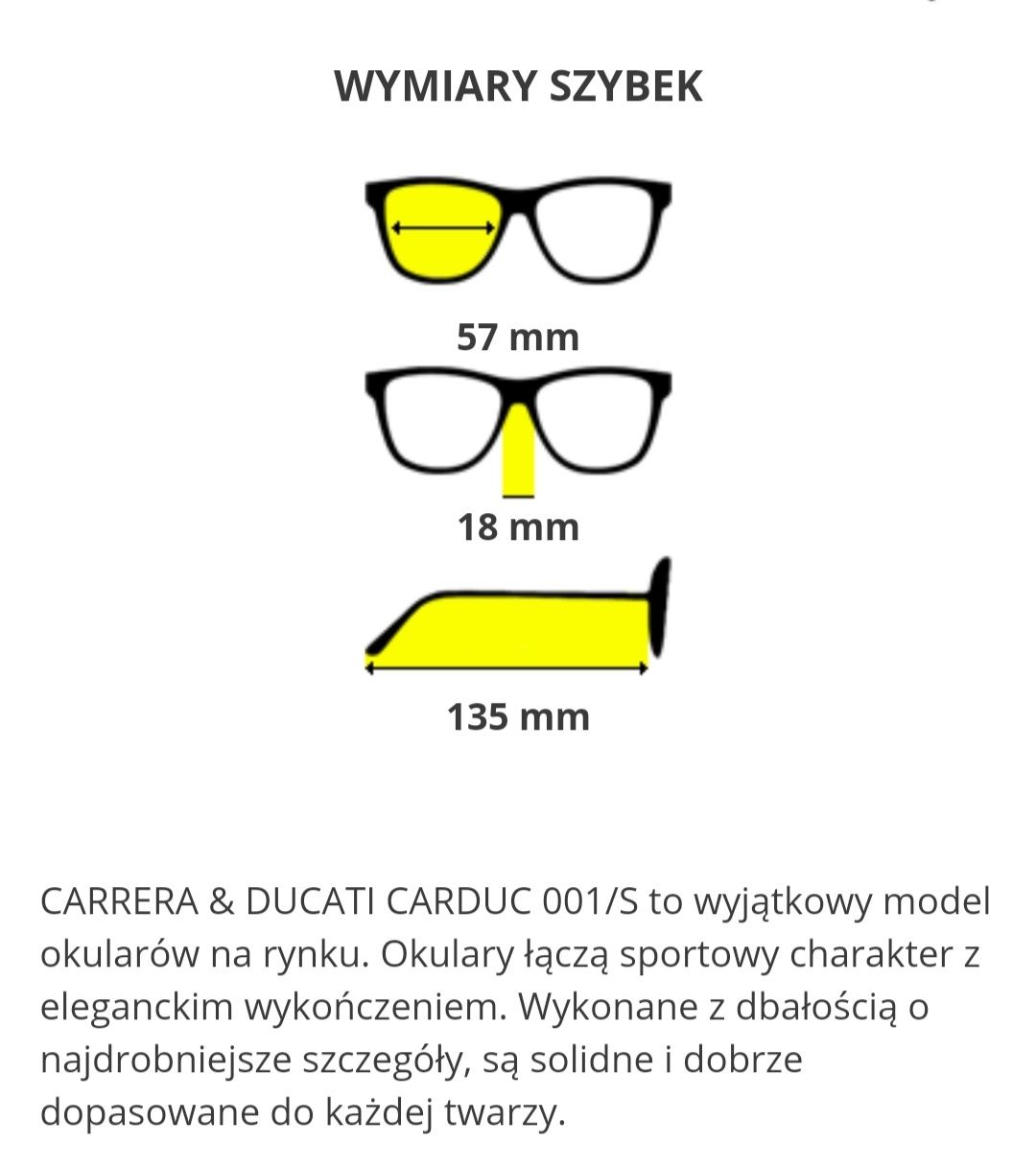 Carrera Dukati okulary przeciwsłoneczne Nowe