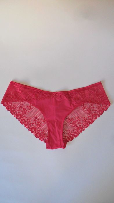 NOWE 42 44 46 XL XXL Tchibo brazylijskie różowe majtki figi koronkowe