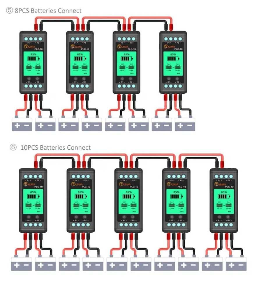 Балансир АКБ Battery Equalizer MAZAVA PLC-10 с индикацией