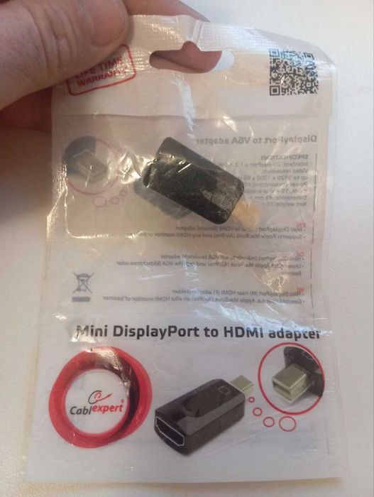 Адаптер-перехідник Mini DisplayPort - HDMI