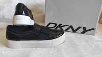 Слипоны кожаные DKNY р. 40, оригинал, лоферы, туфли, кроссовки