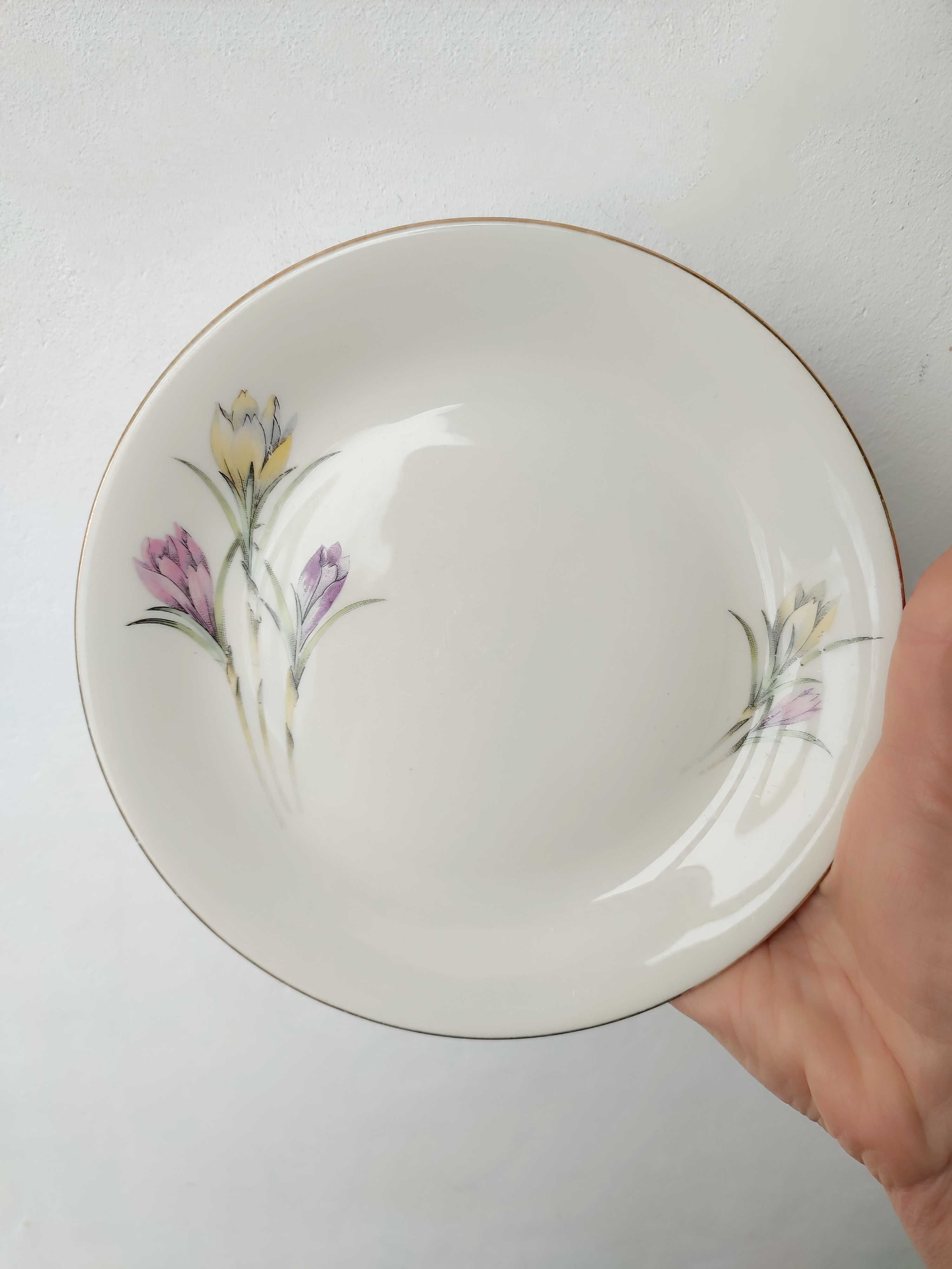 Винтаж, фарфор тарелки  "цветы крокуса-шафрана" Scherberg L.t.d, 5штук