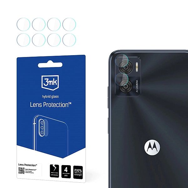 Szkło na aparat 3mk Lens Protection™ hybrydowe na Motorola Moto E22 /