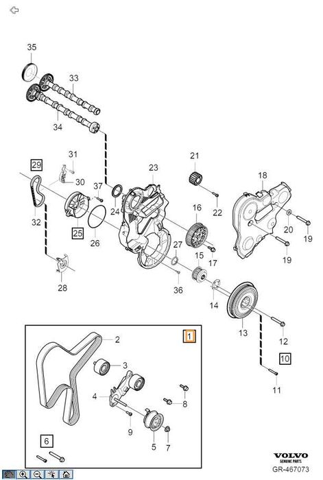 Оригинальный комплект ремня ГРМ Volvo 32298420