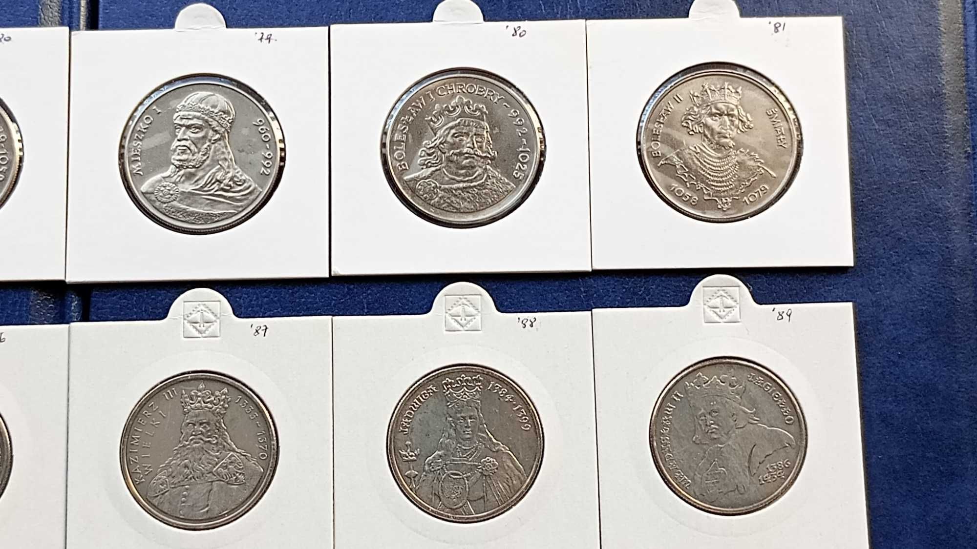 Stare monety Poczet Królów Polskich 14 monet od 50 zł do 20 tys zł