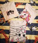 3 blusas de manga comprida menina H&M 6-8 anos
