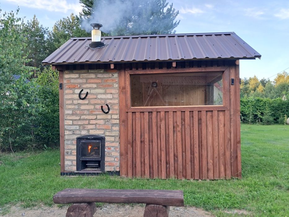 Sauna 3x2 z przedsionkiem piec 18kw na drewno